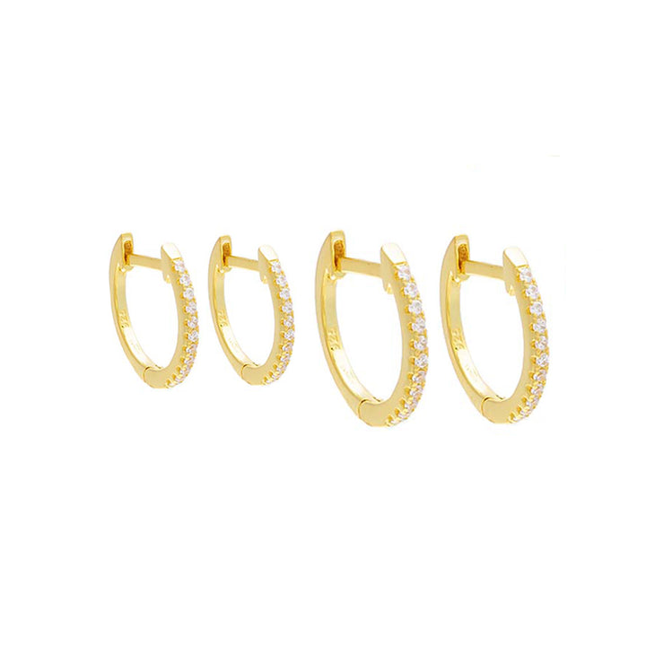 Pave Huggie Earrings