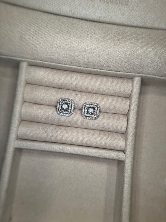 The Double Halo Diamond Studs