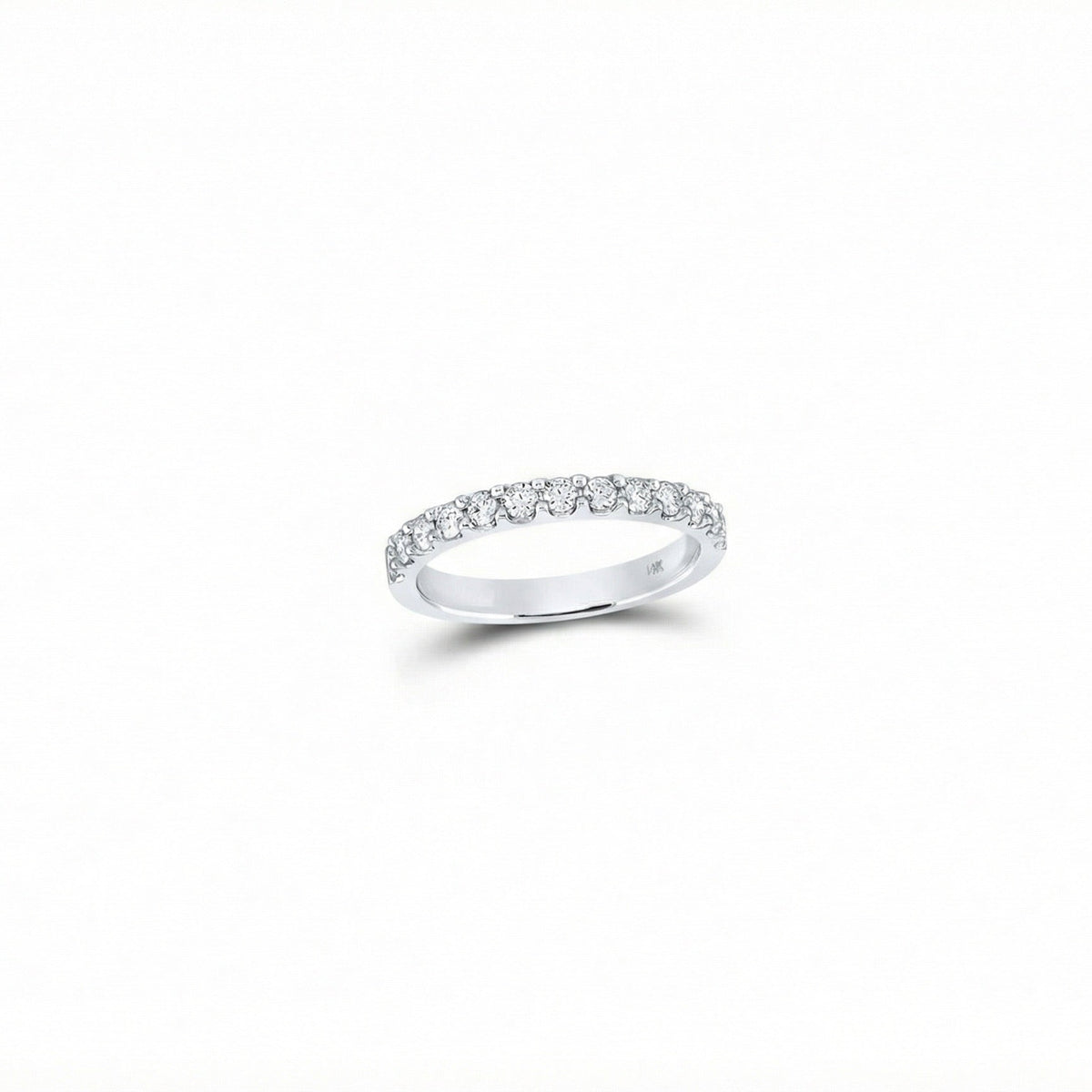 The Half Eternity White Gold Ring