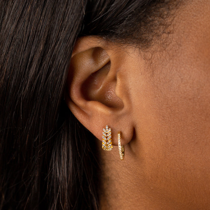 Pave Huggie Earrings