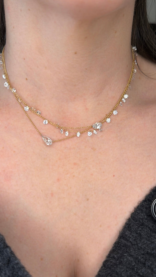 Floating Diamonds Necklace