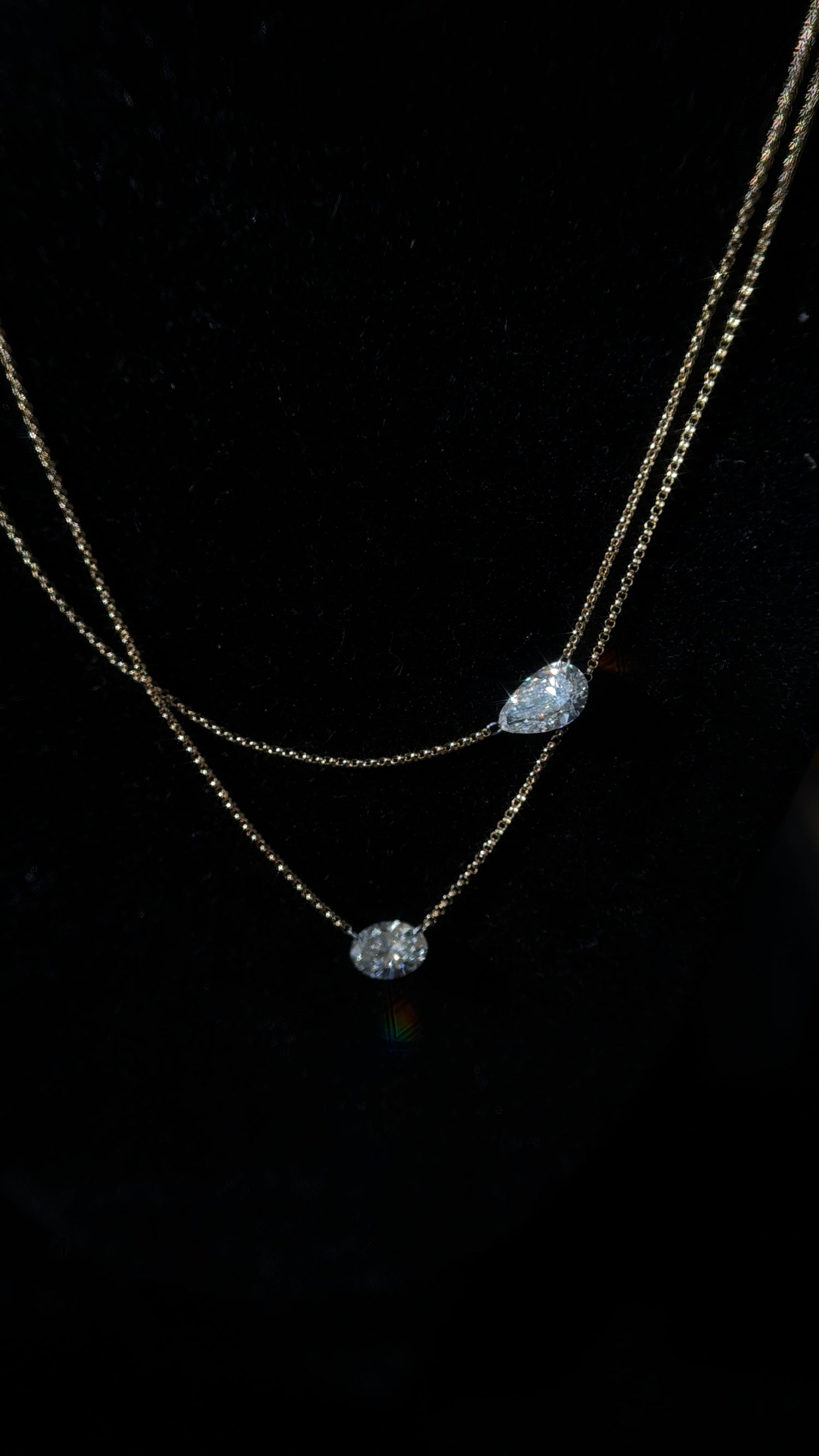 Floating Pear Necklace