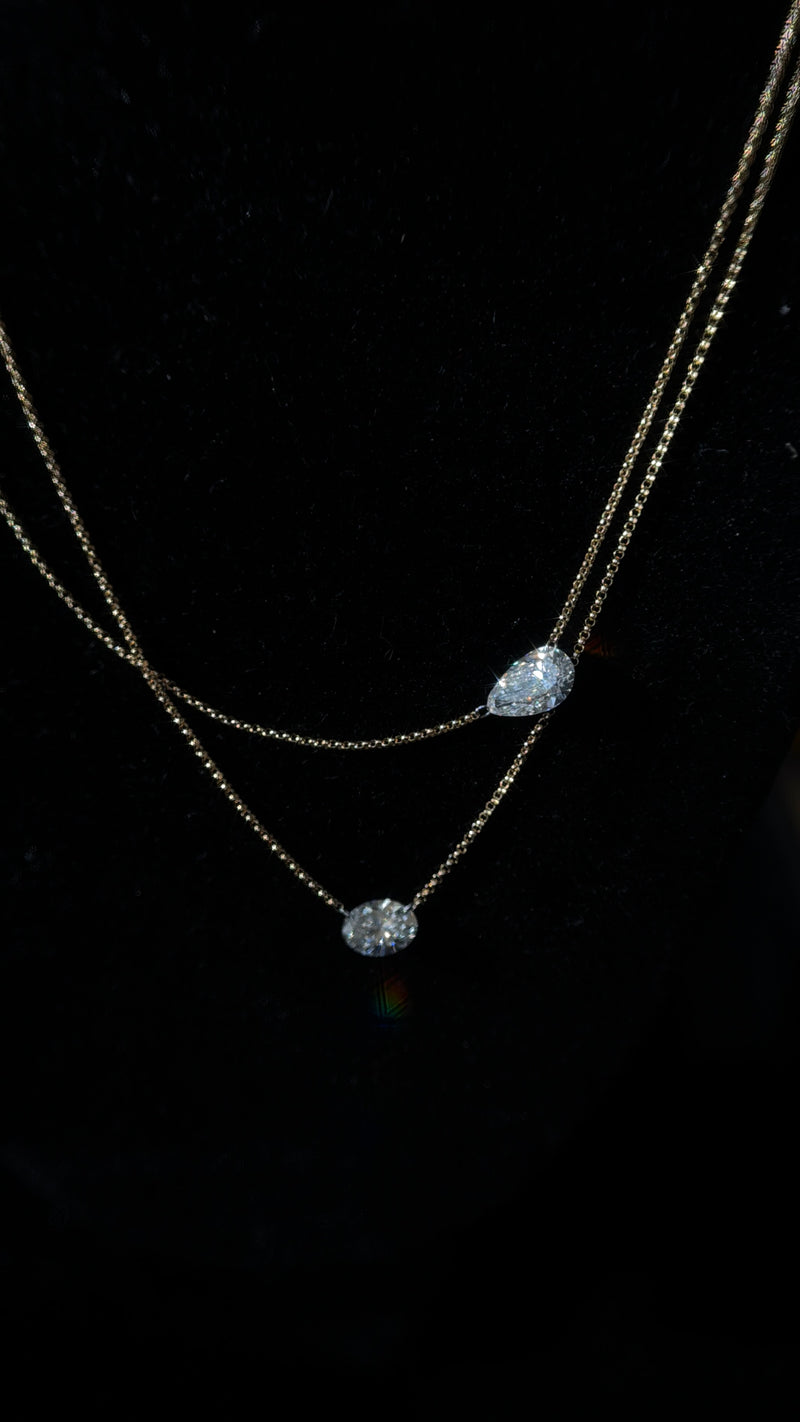 Floating Pear Necklace