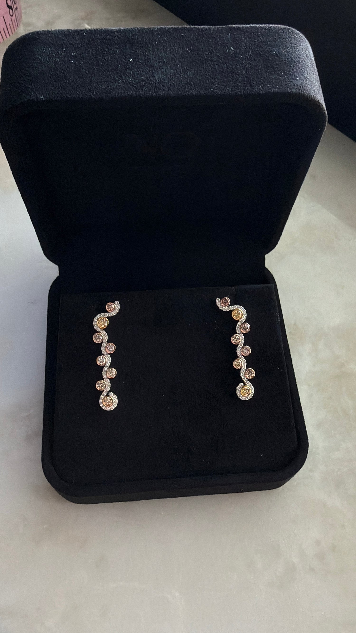Trio Gold and Diamond Earrings
