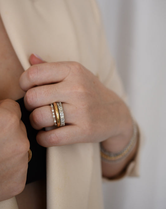 Round and Baguette Diamond Ring