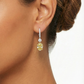 The Diamond Drop Hoop Earrings