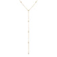 Bezel Station Lariat Necklace