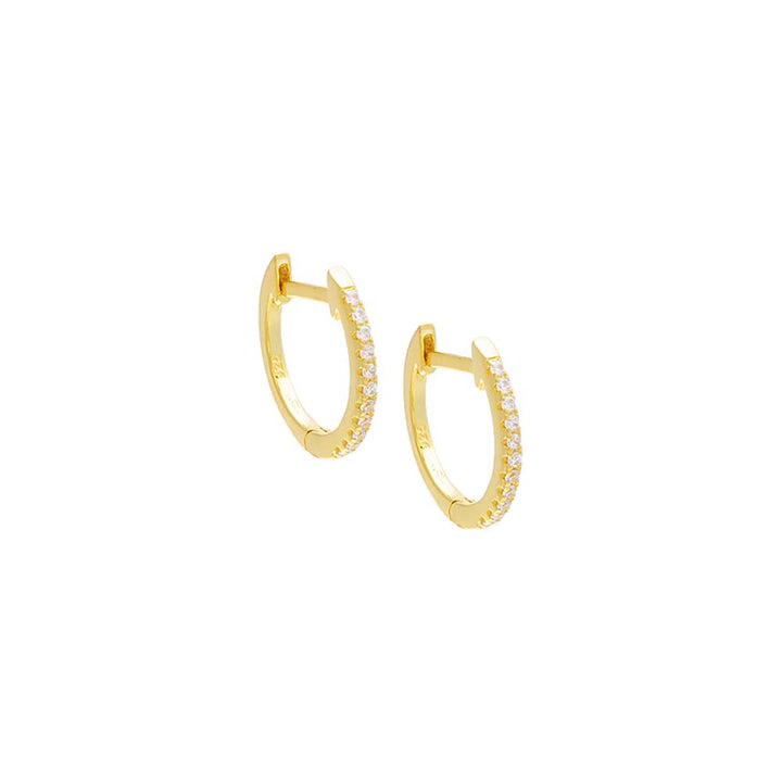 Pave Huggie Earrings