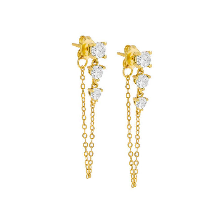 Graduated Chain Stud Earring