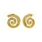 Spiral Pave Gold Earrings