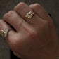 Step Cut Pear Shape Curve Ring
