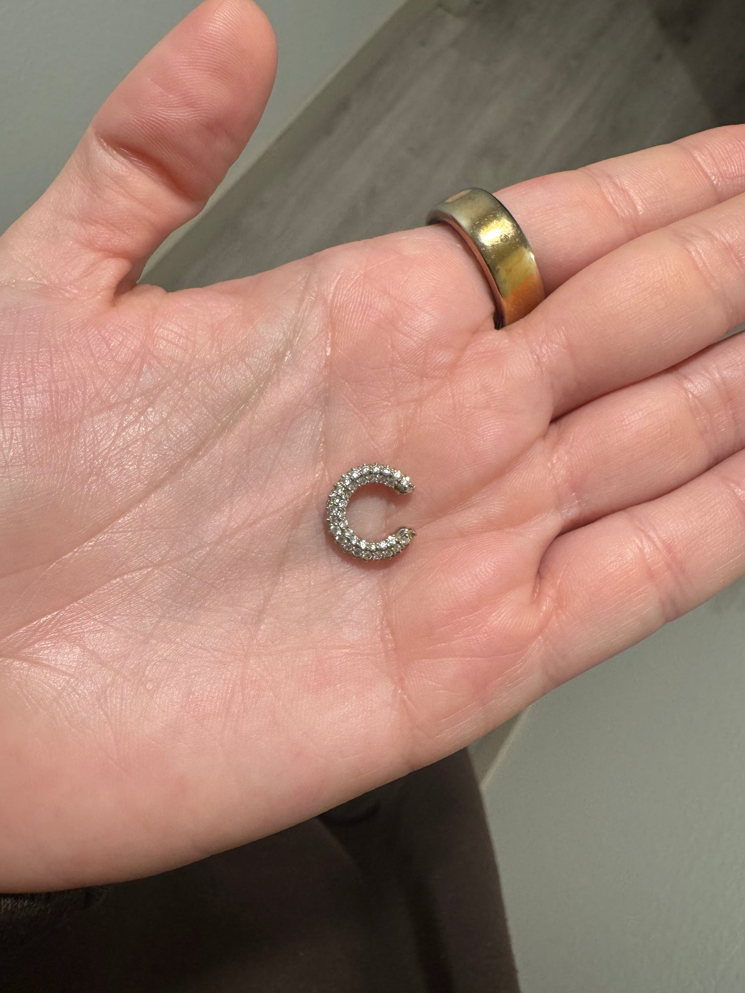 White Gold Pavé Ear Cuff