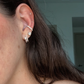 The Double Hoop Pear Earrings