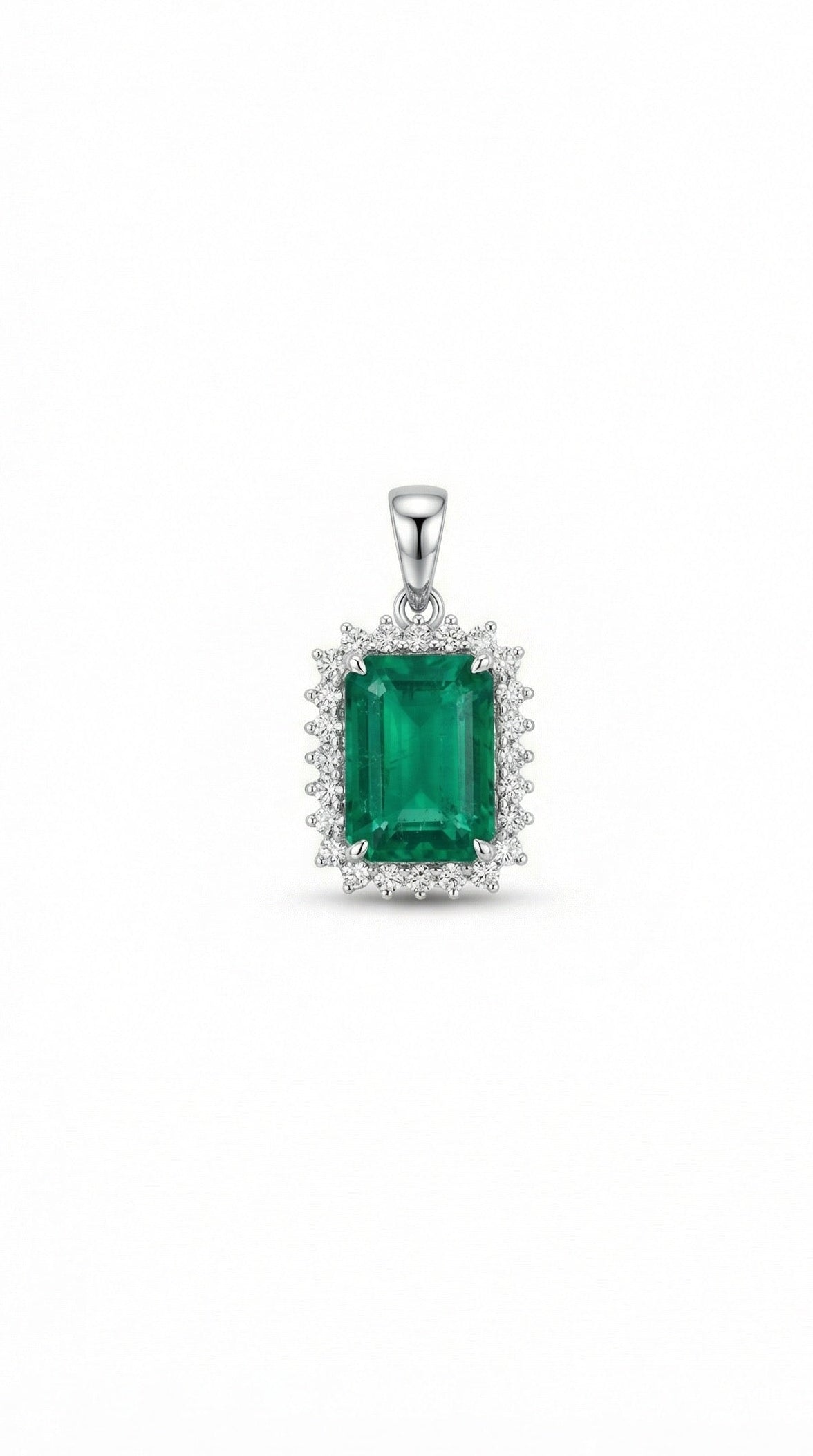 The Emerald Pendant with Diamonds