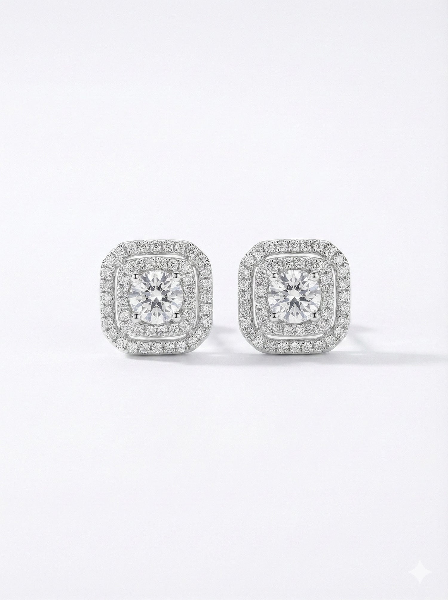 The Double Halo Diamond Studs