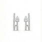 The Double Hoop Pear Earrings