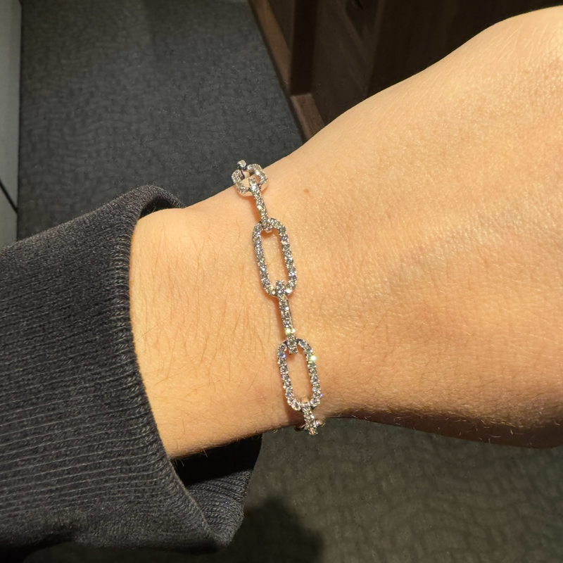 The Diamond Paperclip Bracelet