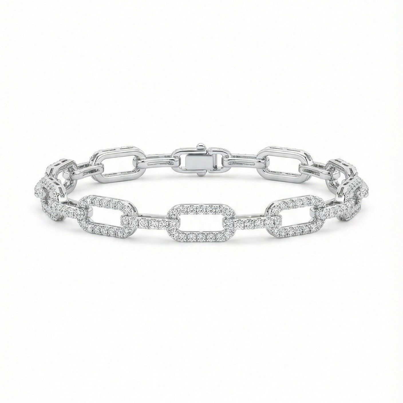 The Diamond Paperclip Bracelet