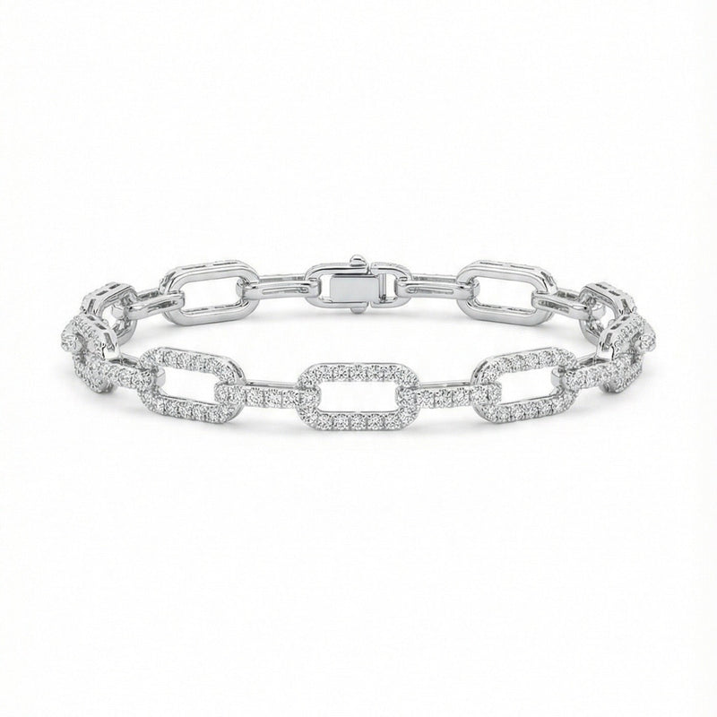 The Diamond Paperclip Bracelet