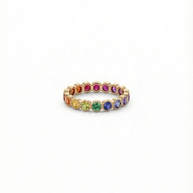 The Rainbow Bezel Ring