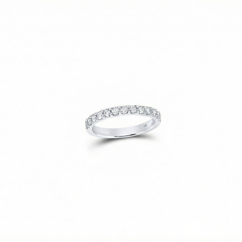 The Half Eternity White Gold Ring