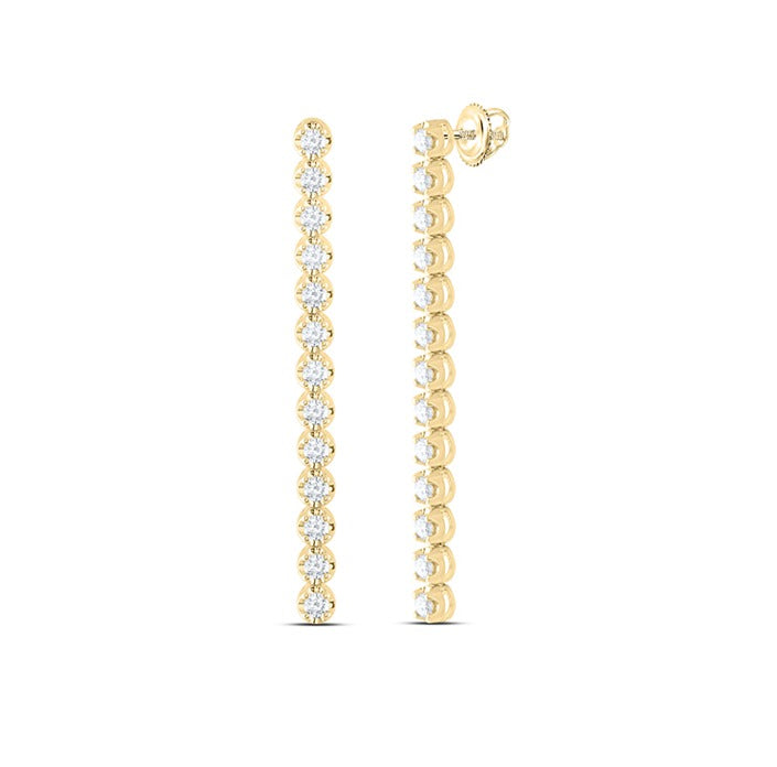 Diamond Tennis Drop Earring