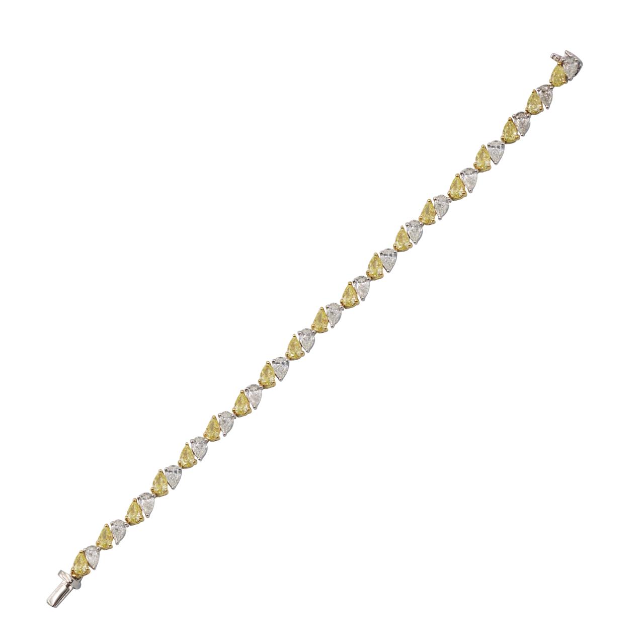 The Yellow and White Pear Bracelet