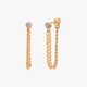 Curb Chain Bezel Earrings