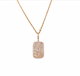 14k Mini Diamond Dog Tag