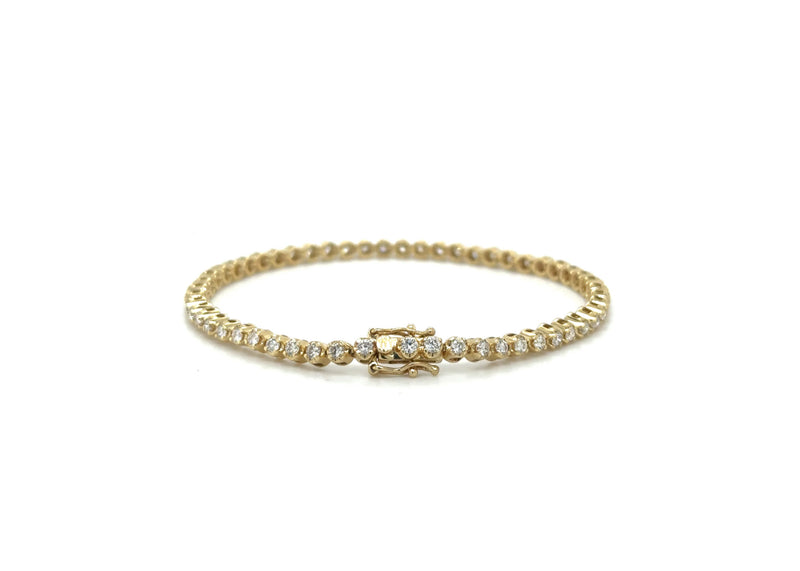 14k Small Diamond Tennis Bracelet