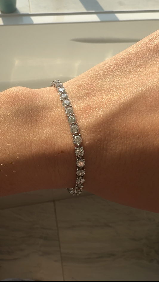 Three Prong Classic Tennis Bracelet