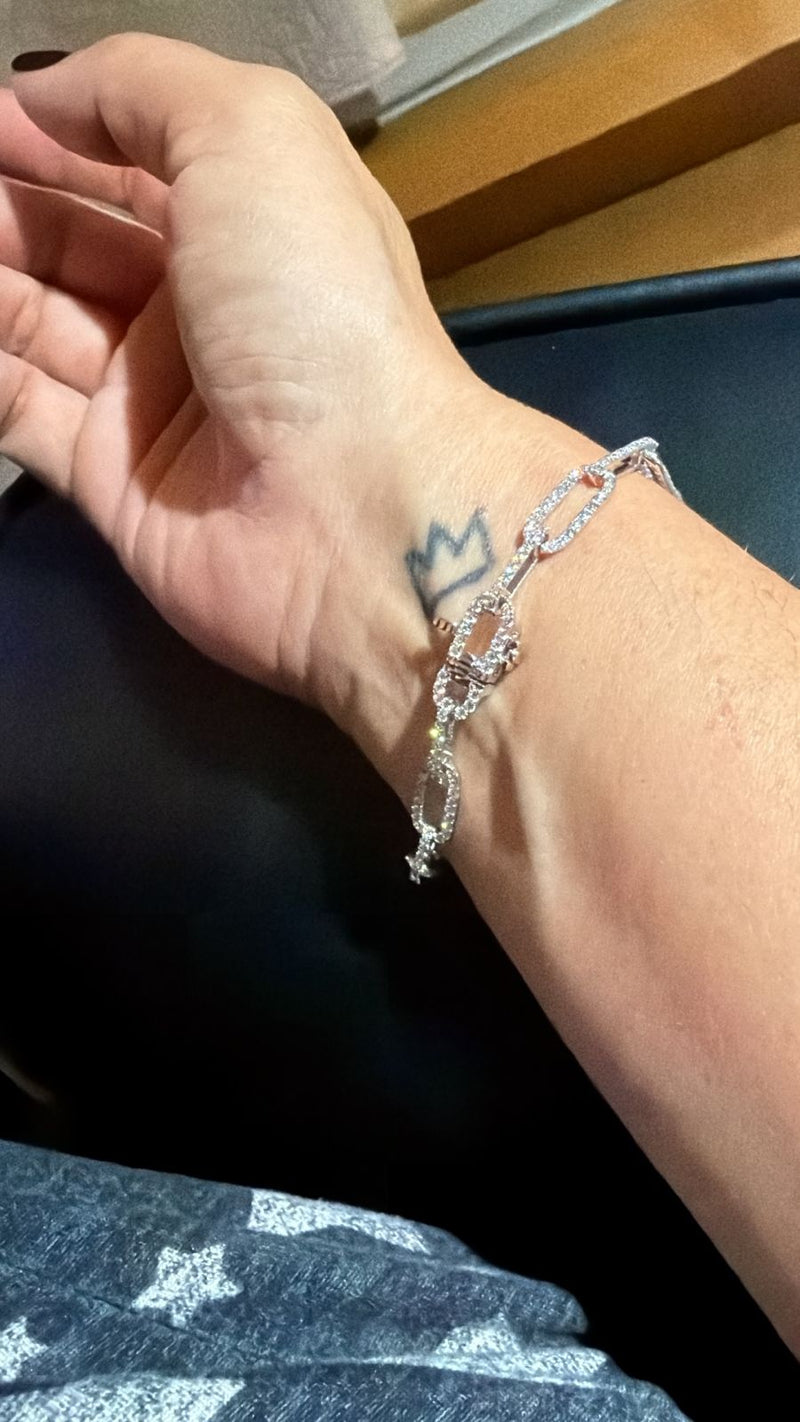 The Diamond Paperclip Bracelet