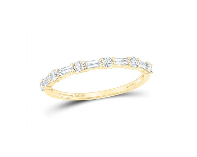 Round and Baguette Diamond Ring