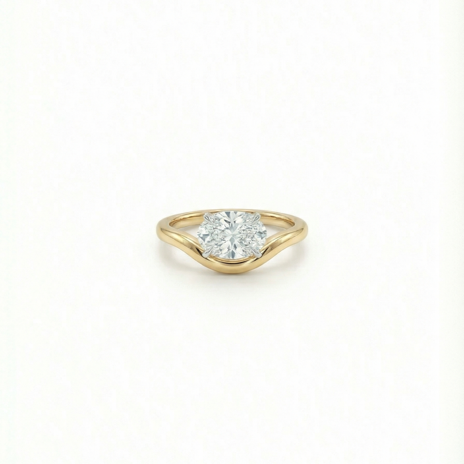 The Mini Gold Curve Ring