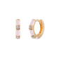 Bride Pink CZ Huggie Hoop